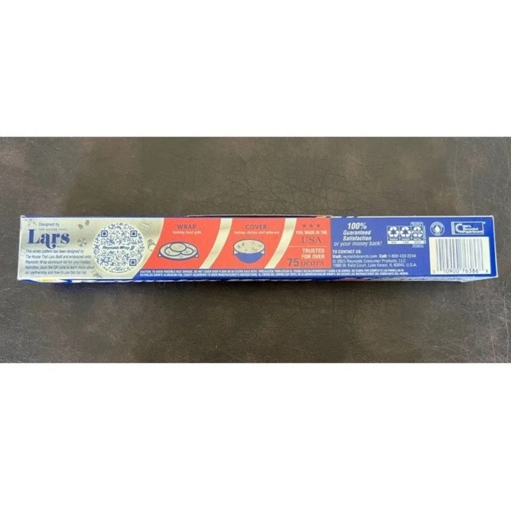 (2) Reynolds Wrap Holiday Fun Standard Aluminum Foil 25 Sq Ft Ea Limited Edition